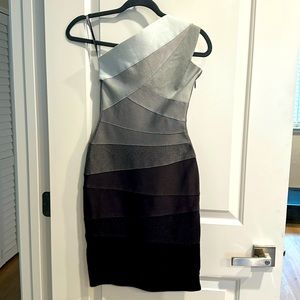 Herve Leger grey ombré dress